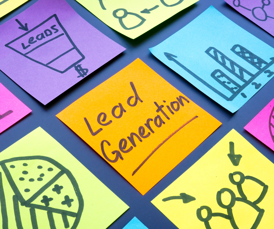med spa lead generation post-it notes with drawings and images included